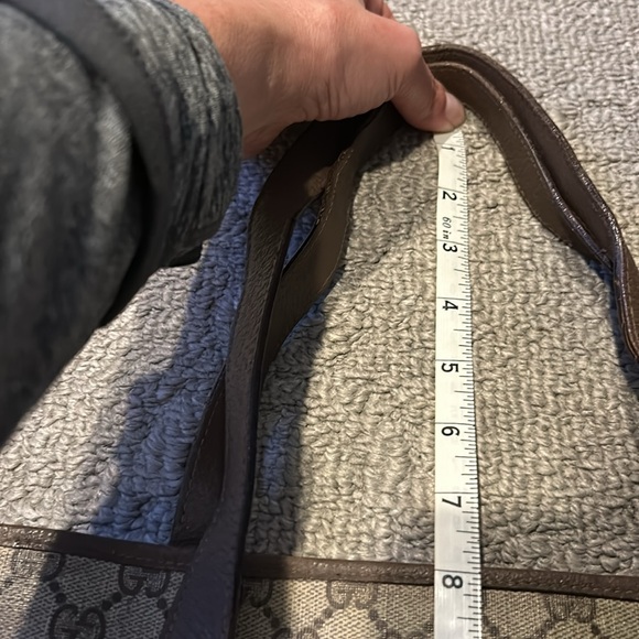 Authentic Gucci Supreme Monogram Vintage Tote Web Canvas & Leather 16x18 - Picture 15 of 16